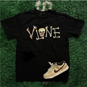 VLONE Black Skull T-Shirt Lost Bones Tee Black
